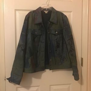 Floral Jean Jacket - XL